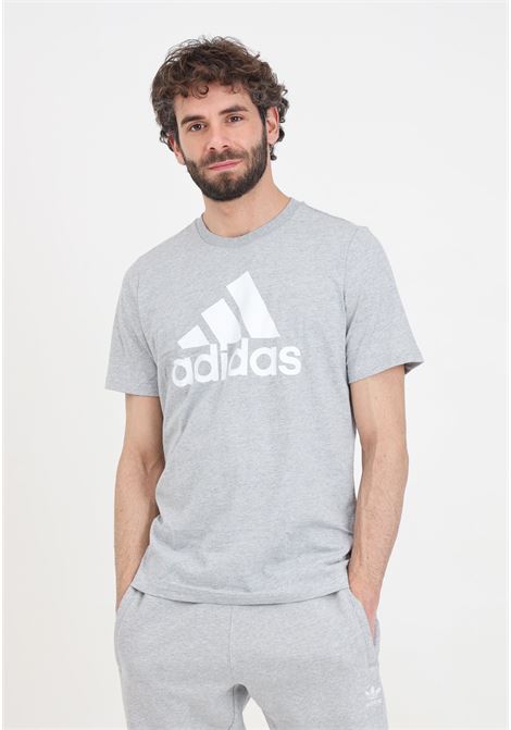 Gray men's t-shirt with maxi logo on the front ADIDAS PERFORMANCE | IC9350.